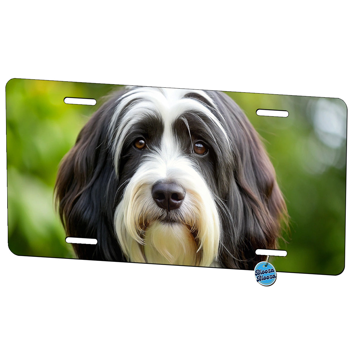 Tibetan Terrier Dog Photo Metal Vanity Novelty Tag License Plate for Trucks Cars SUVs