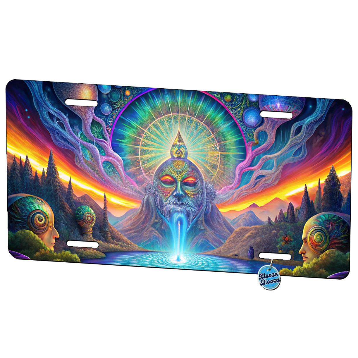 Psychedelic Mysticism Mystical Scene Metal Vanity Novelty Tag License Plate for Trucks Cars SUVs
