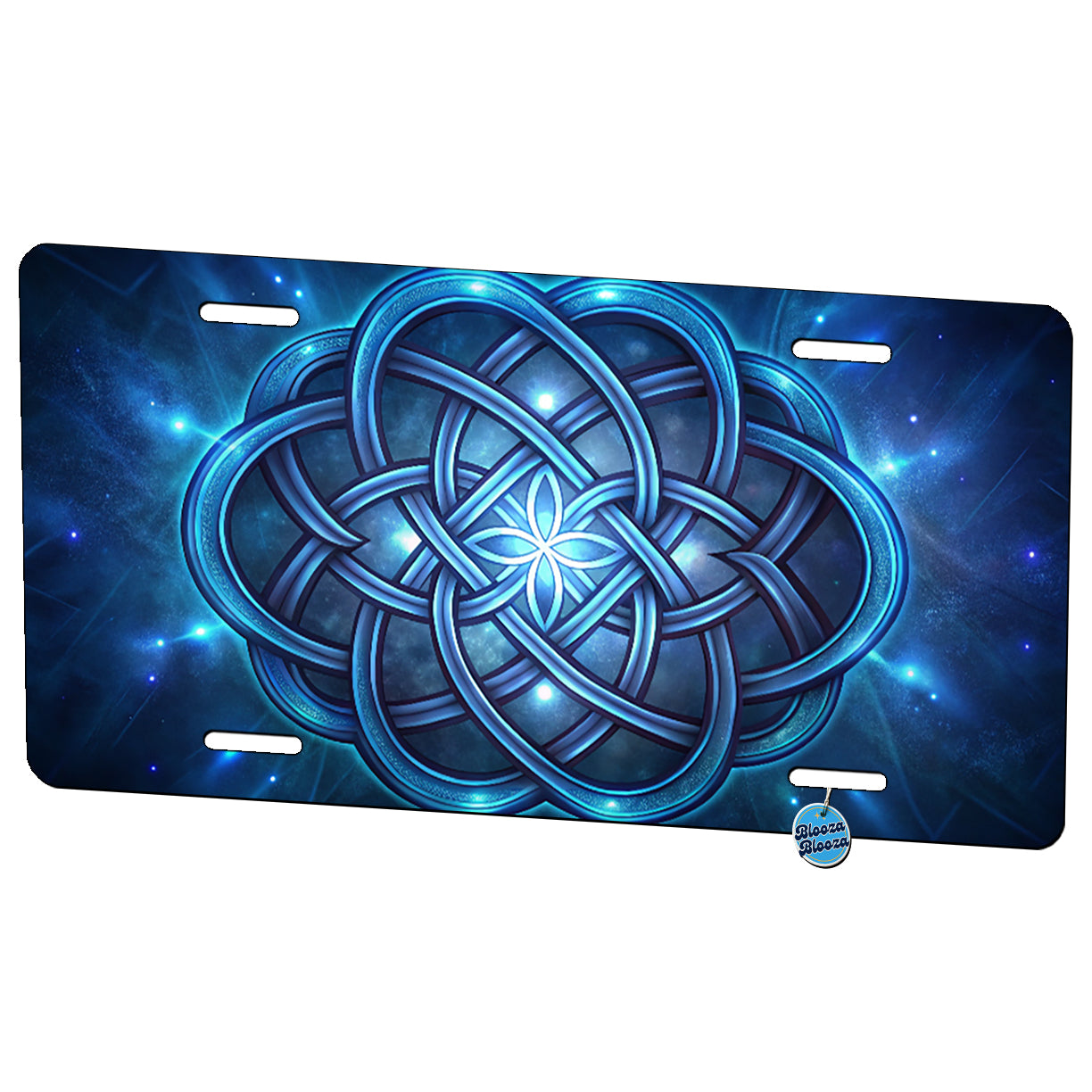 Blue Celtic Knot Eternity Love Metal Vanity Novelty Tag License Plate for Trucks Cars SUVs