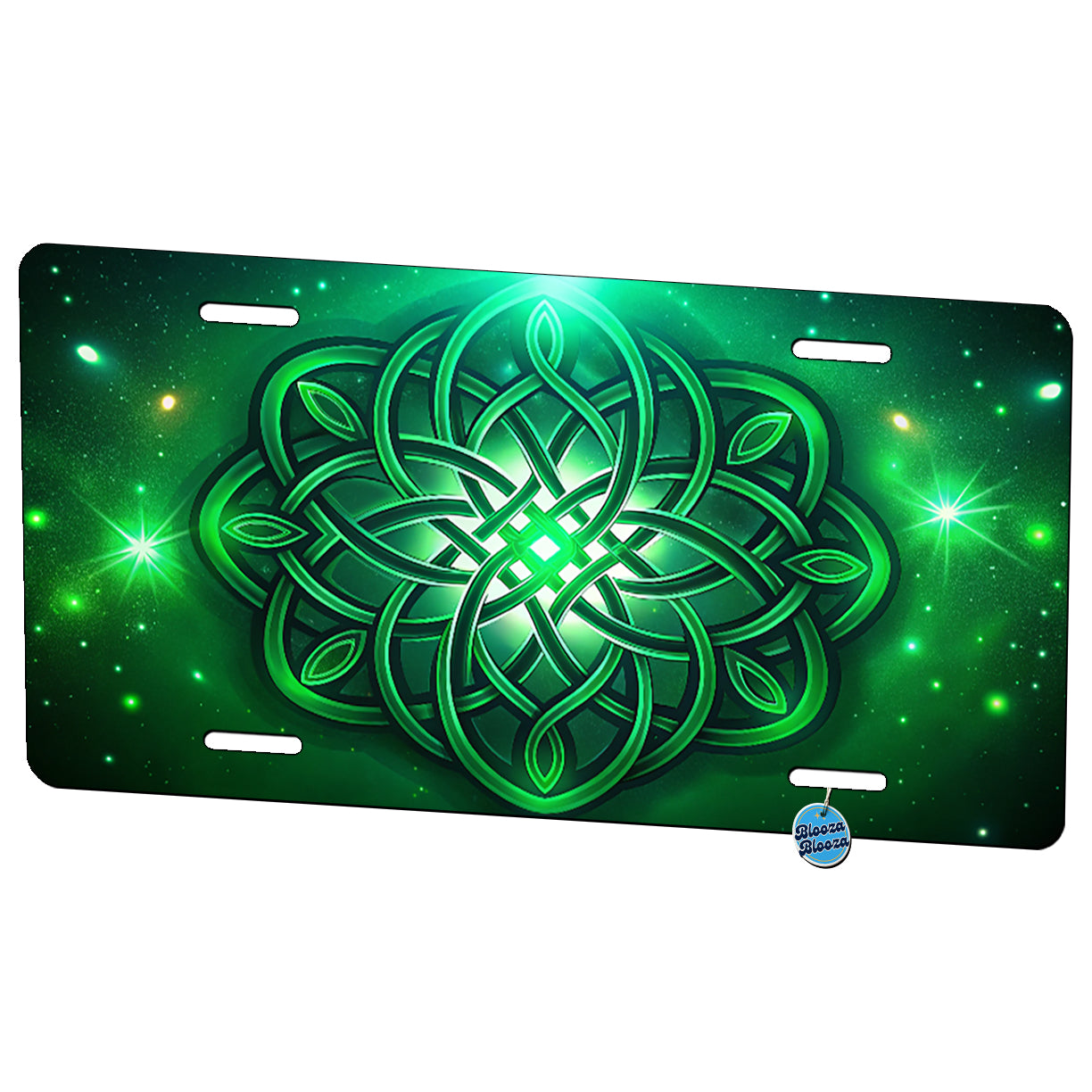 Celtic Knot Irish Eternity Love Green Metal Vanity Novelty Tag License Plate for Trucks Cars SUVs