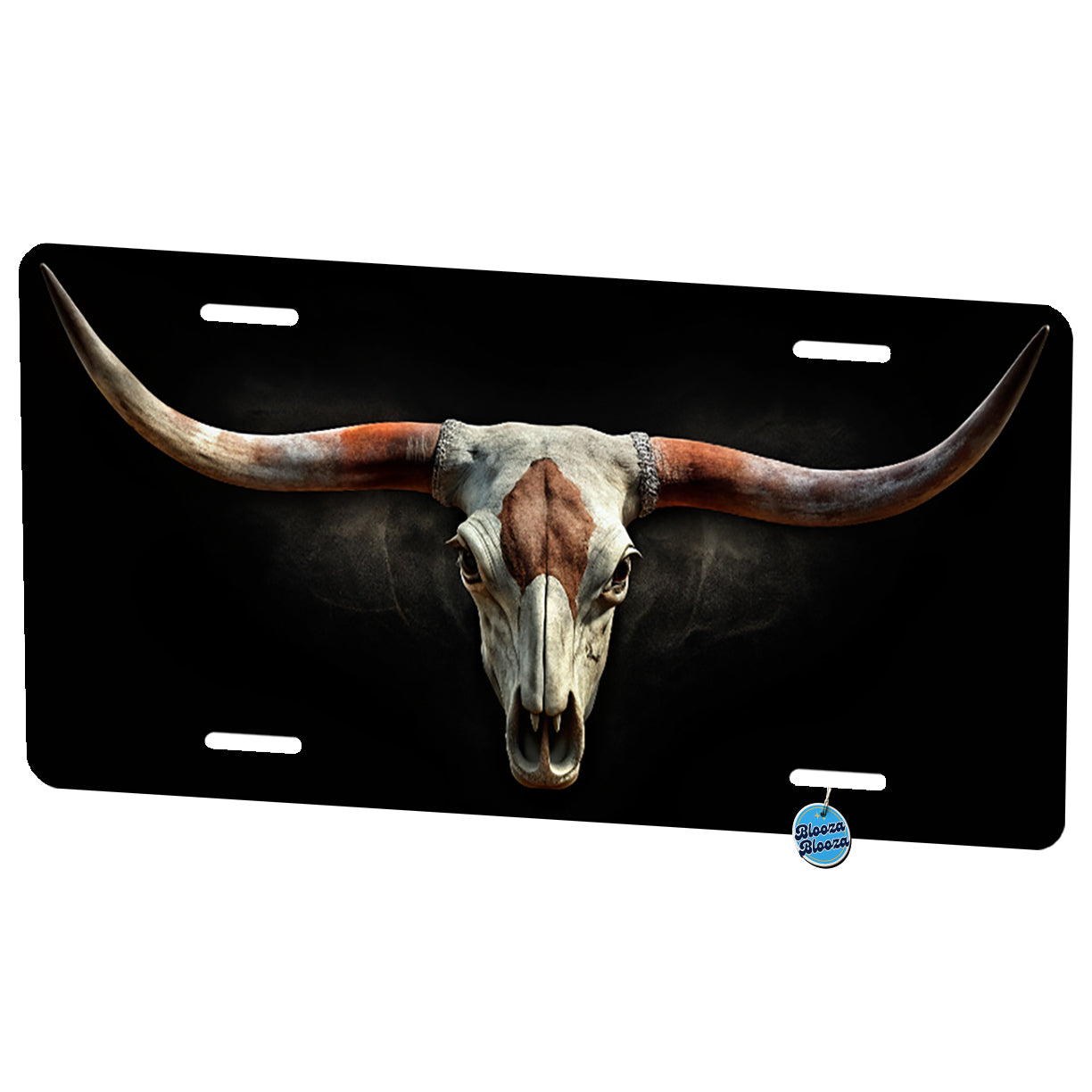 Longhorn Cattle Skull Metal Vanity Novelty Tag License Plate for Trucks Cars SUVs