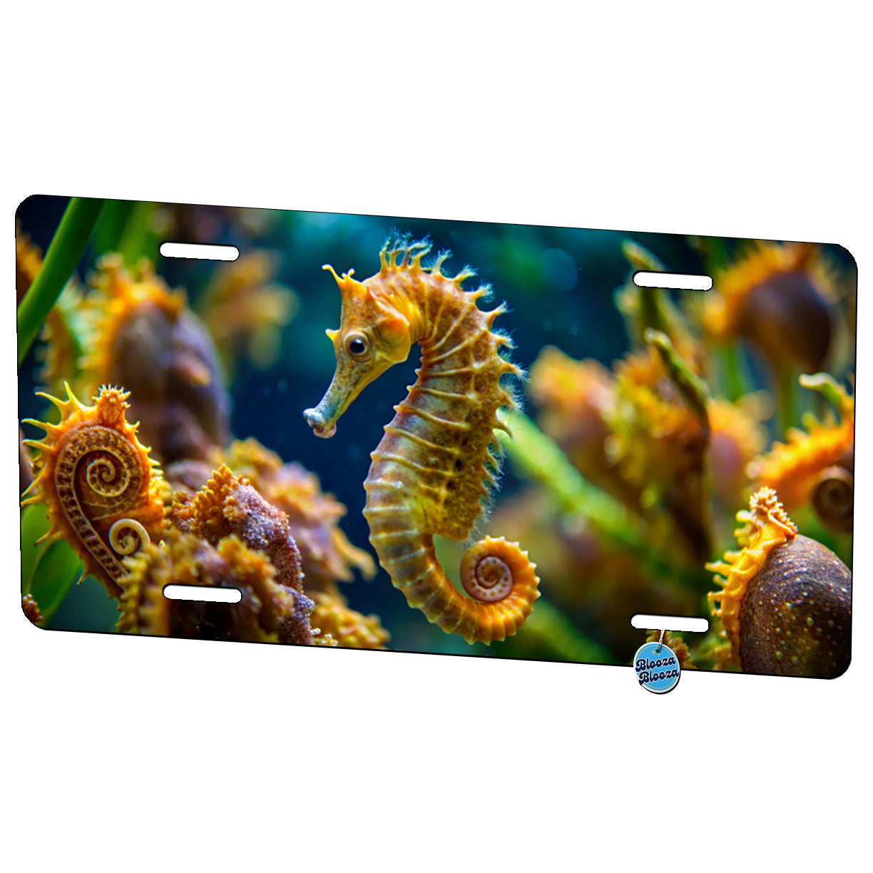 Seahorse in the Ocean Metal Vanity Novelty Tag License Plate for Trucks Cars SUVs