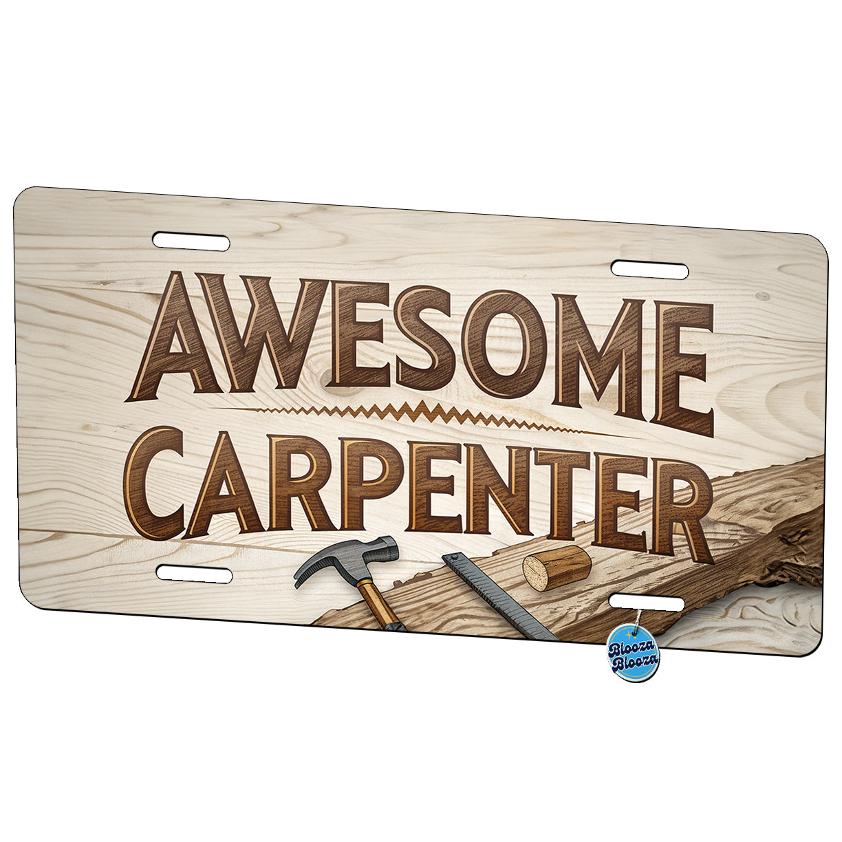 Awesome Carpenter Inspirational Metal Vanity Novelty Tag License Plate for Trucks Cars SUVs