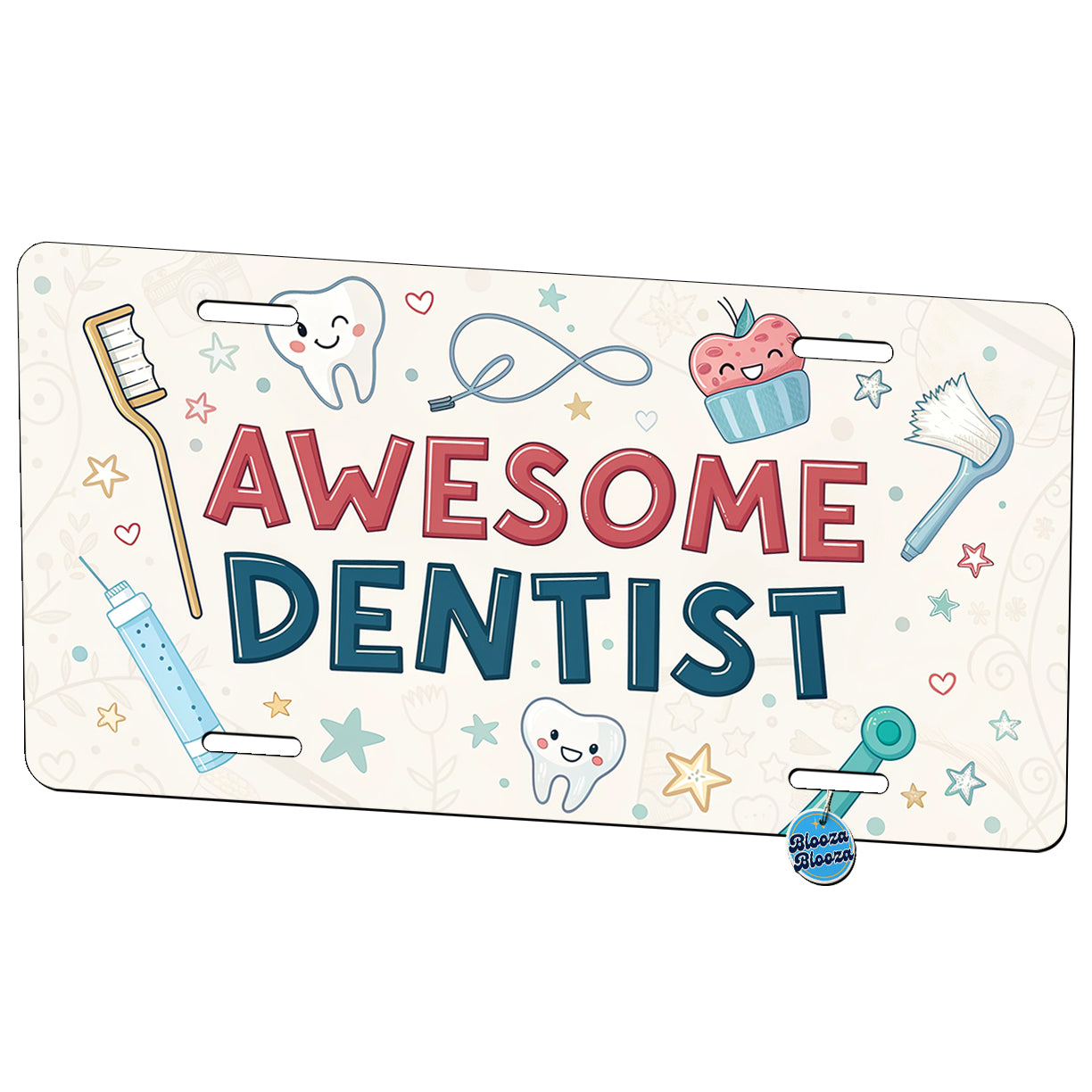 Awesome Dentist Inspirational Metal Vanity Novelty Tag License Plate for Trucks Cars SUVs