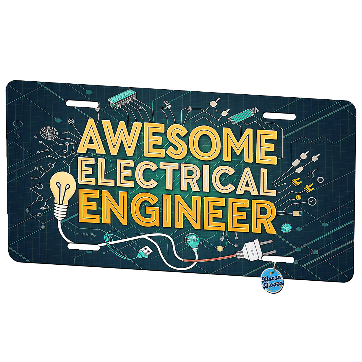 Awesome Electrical Engineer Inspirational Metal Vanity Novelty Tag License Plate for Trucks Cars SUVs