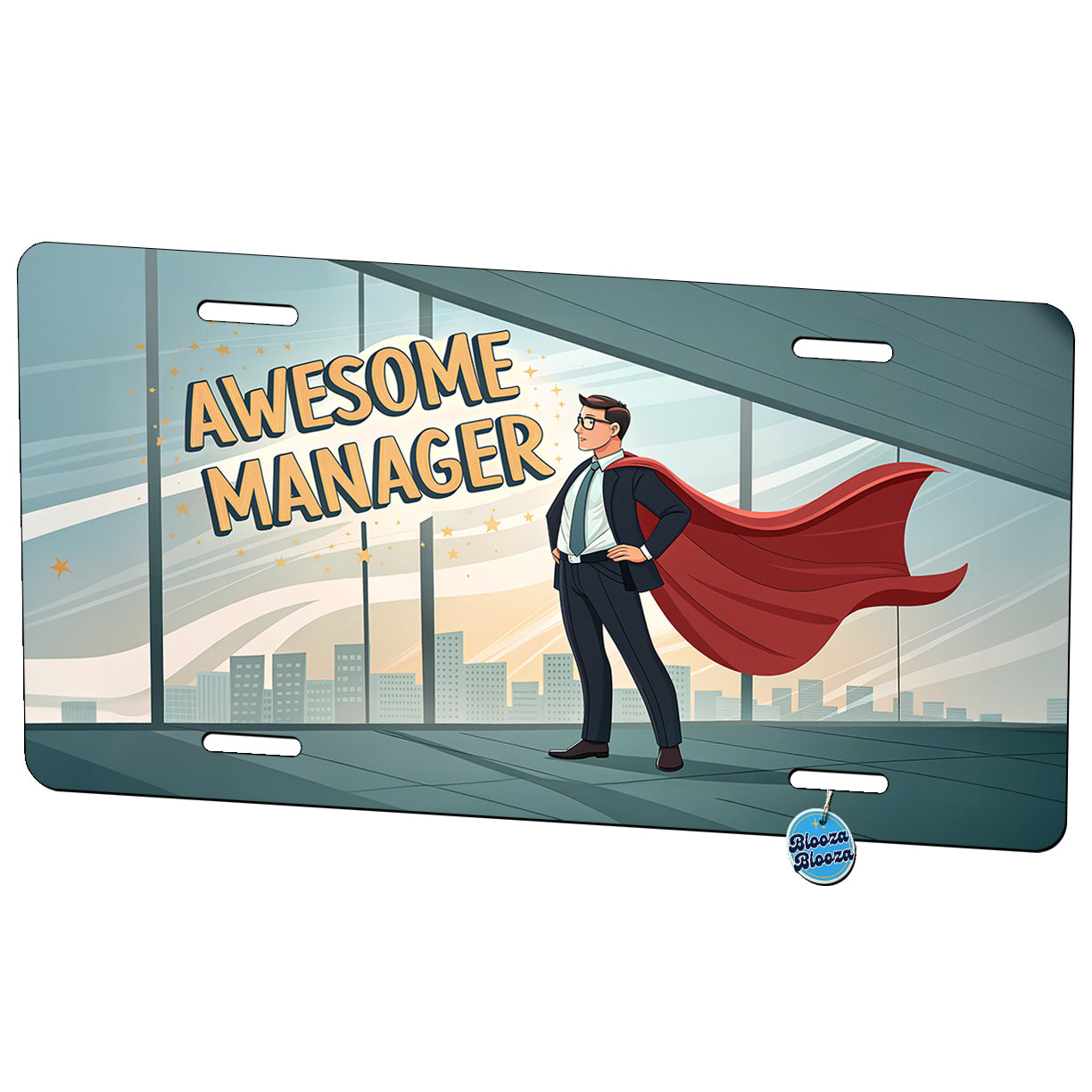 Awesome Manager Man Male Inspirational Metal Vanity Novelty Tag License Plate for Trucks Cars SUVs