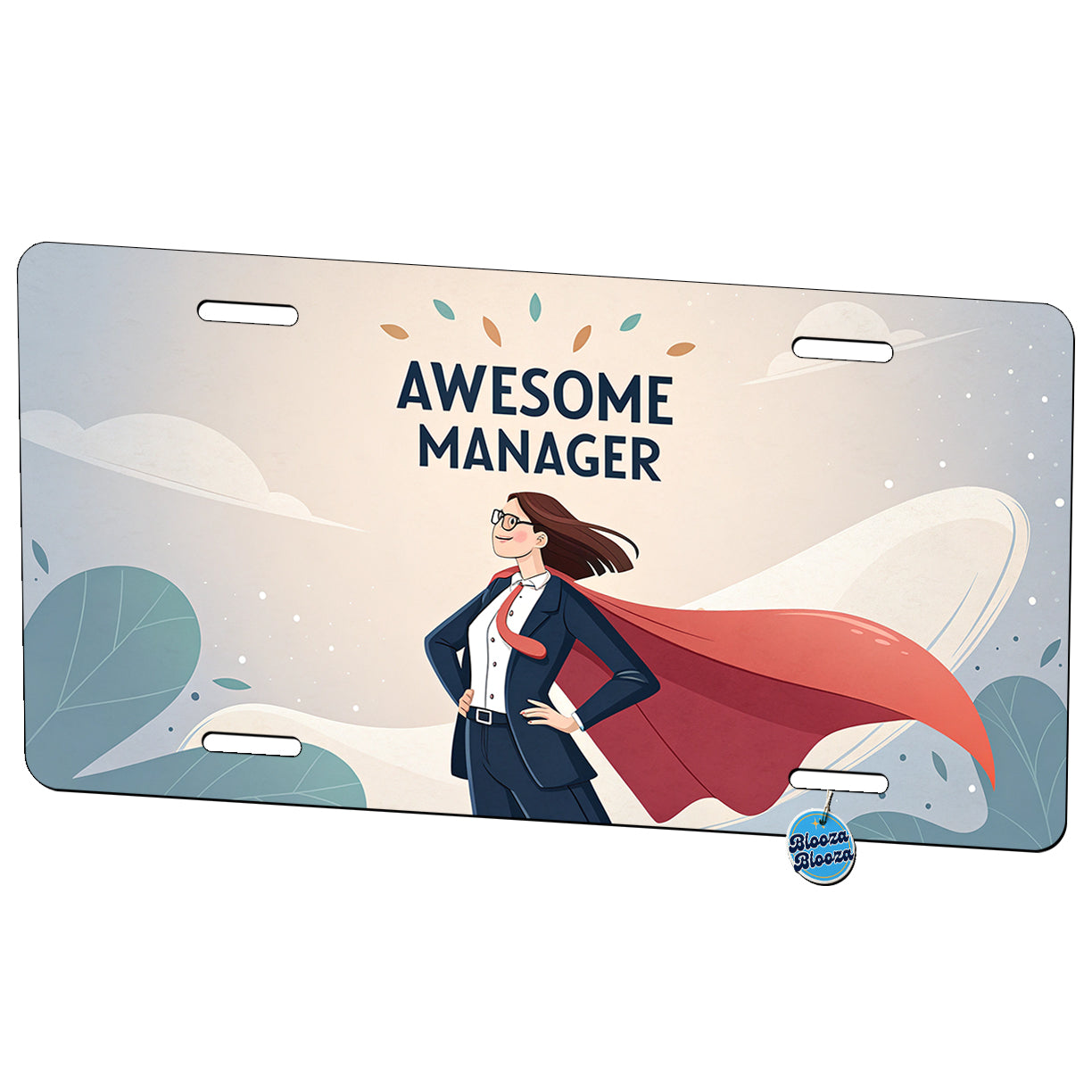 Awesome Manager Woman Female Inspirational Metal Vanity Novelty Tag License Plate for Trucks Cars SUVs