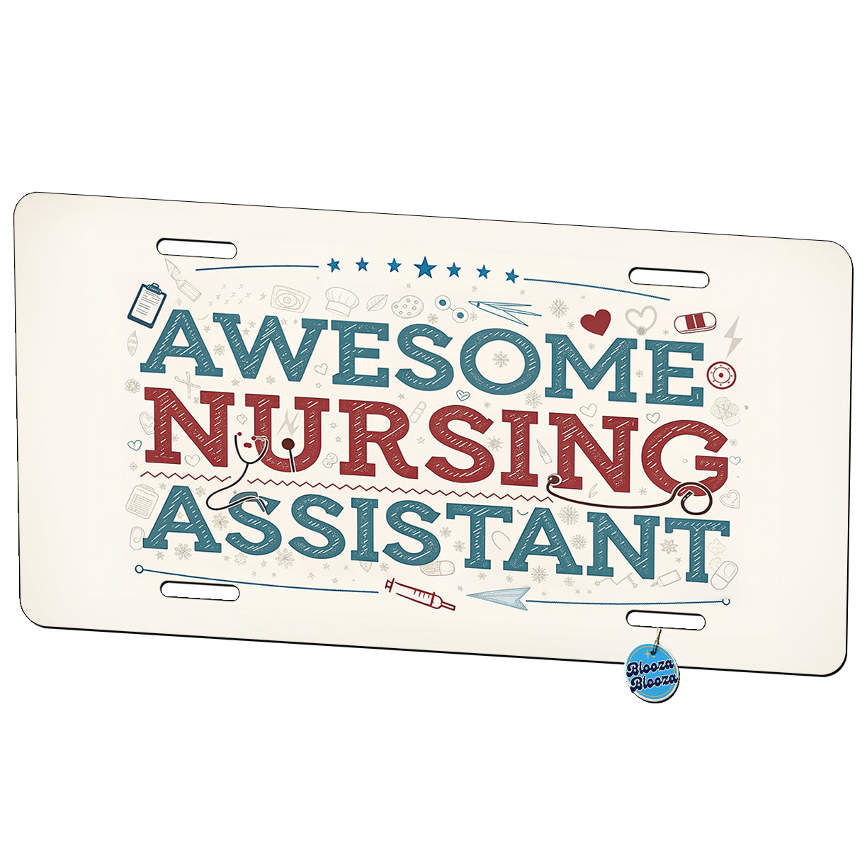 Awesome Nursing Assistant Inspirational Metal Vanity Novelty Tag License Plate for Trucks Cars SUVs