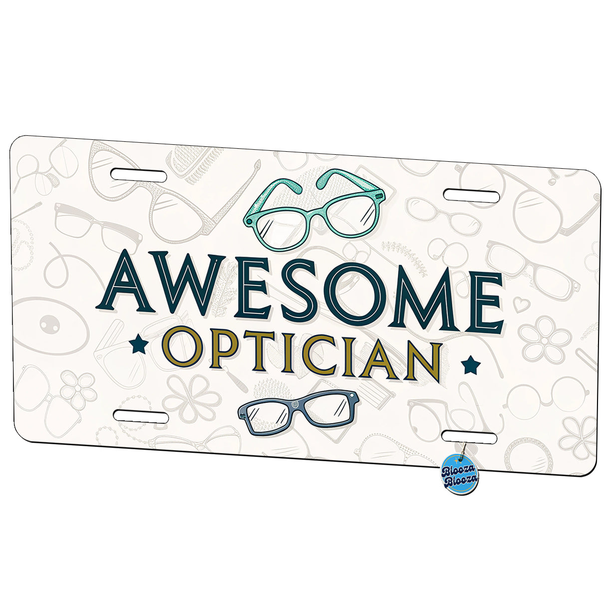 Awesome Optician Optical Inspirational Metal Vanity Novelty Tag License Plate for Trucks Cars SUVs