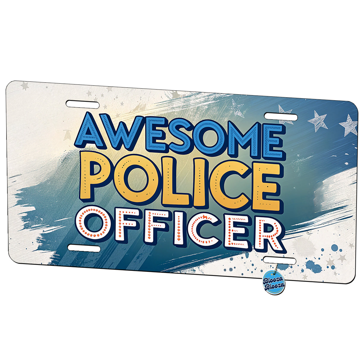 Awesome Police Officer Inspirational Metal Vanity Novelty Tag License Plate for Trucks Cars SUVs