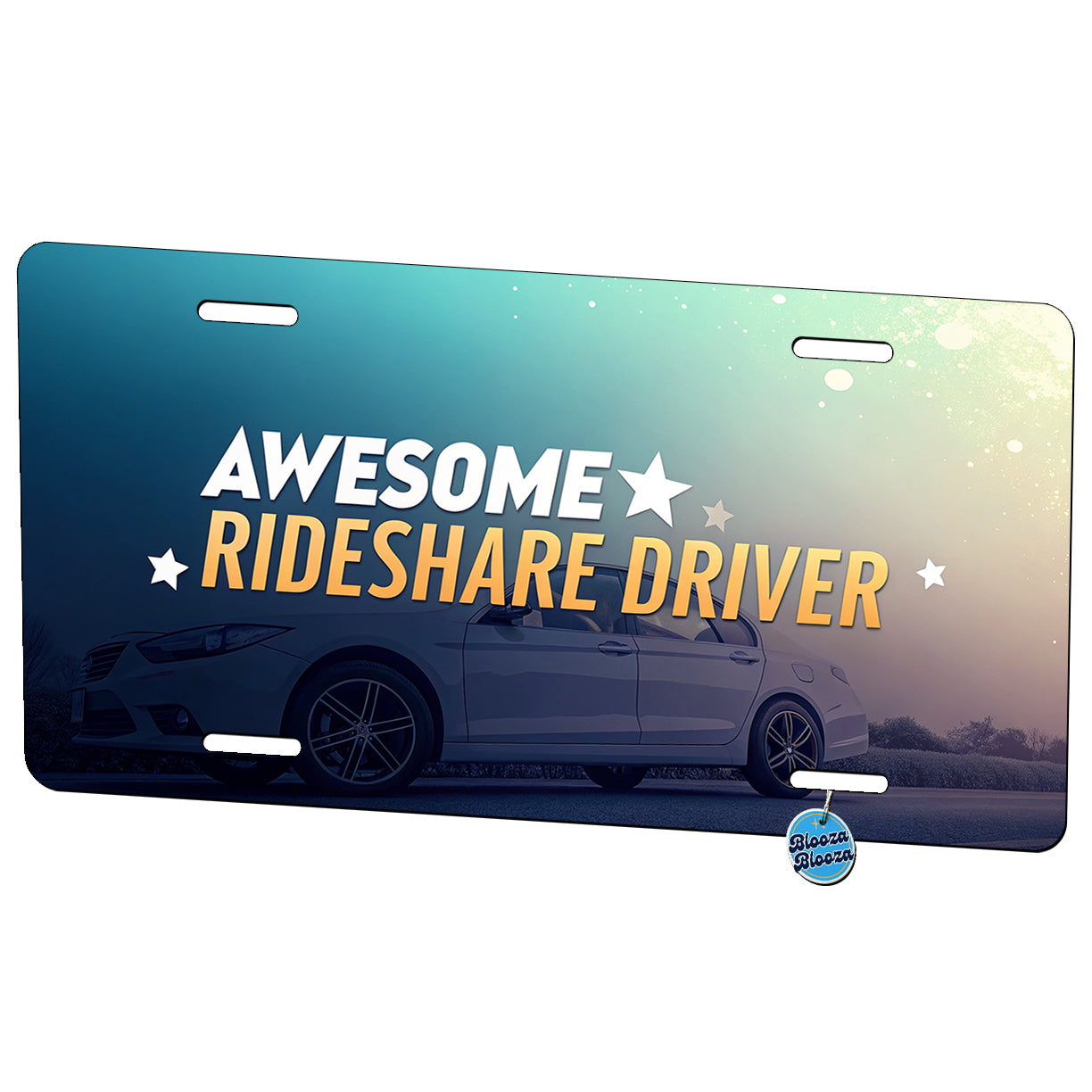 Awesome Rideshare Driver Inspirational Metal Vanity Novelty Tag License Plate for Trucks Cars SUVs