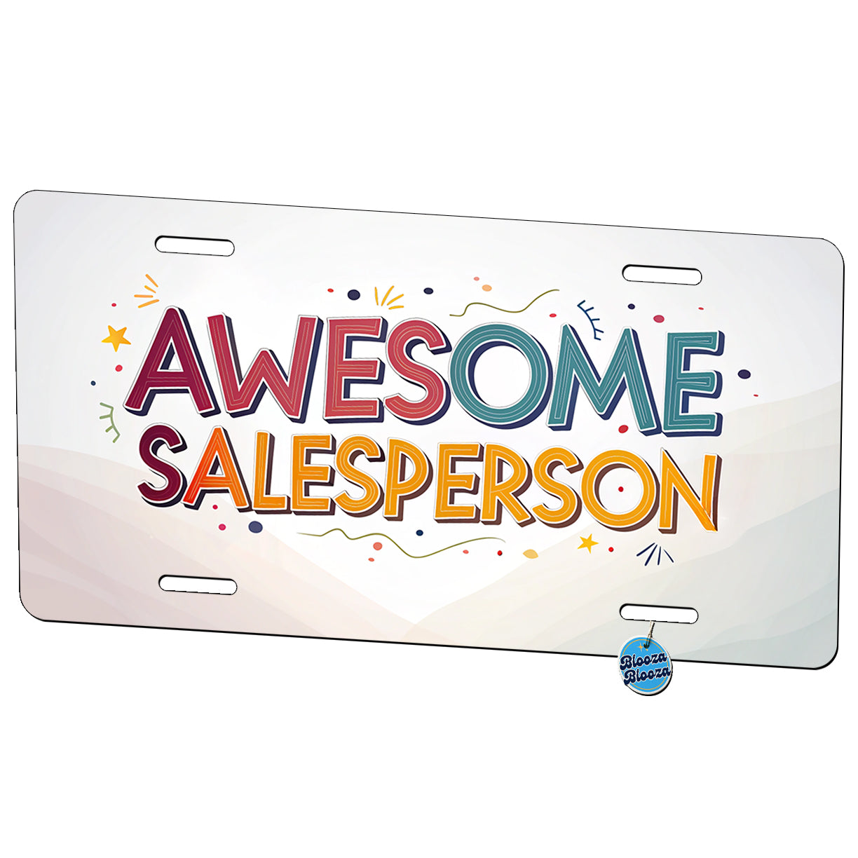 Awesome Salesperson Inspirational Metal Vanity Novelty Tag License Plate for Trucks Cars SUVs