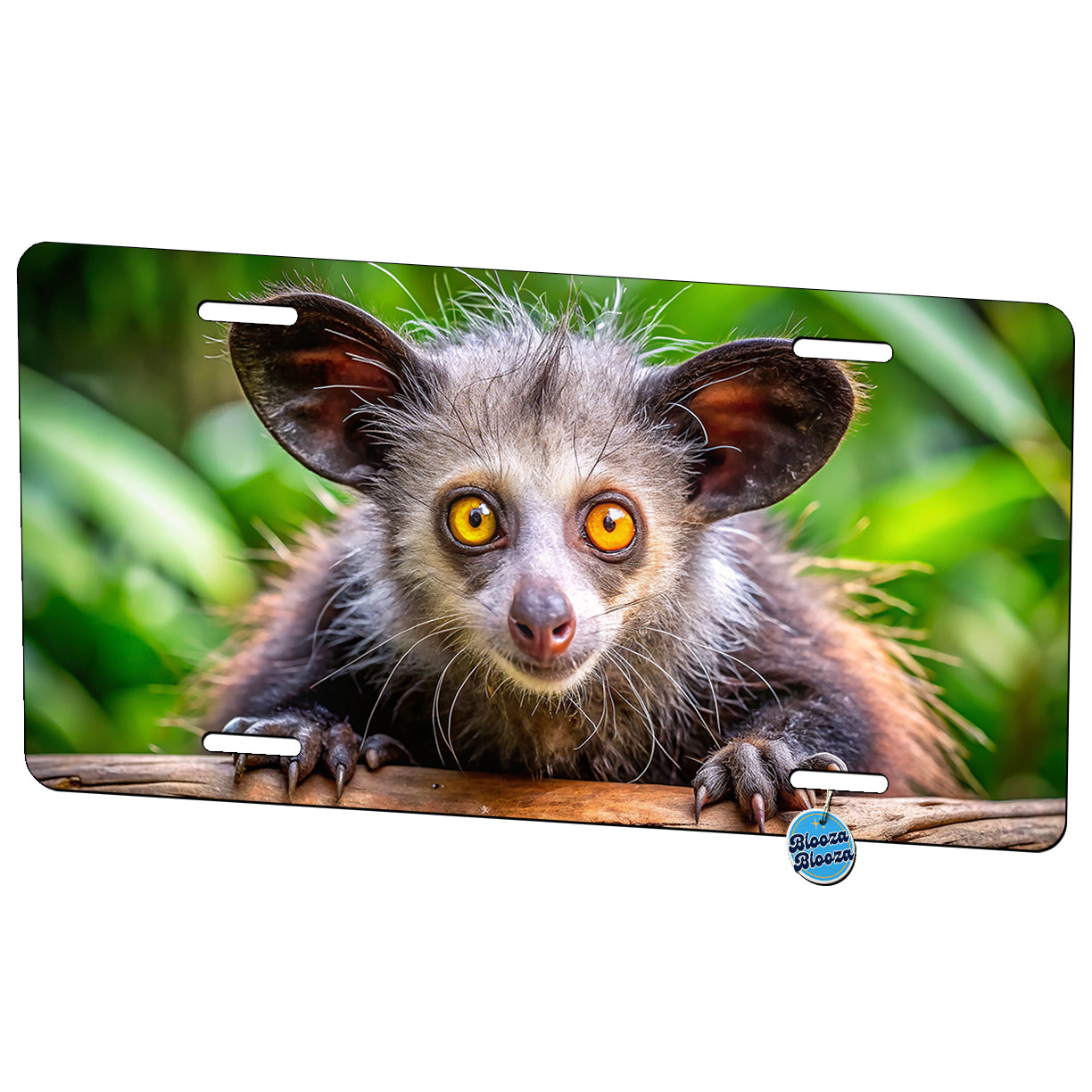 Aye Aye Long Fingered Lemur Metal Vanity Novelty Tag License Plate for Trucks Cars SUVs