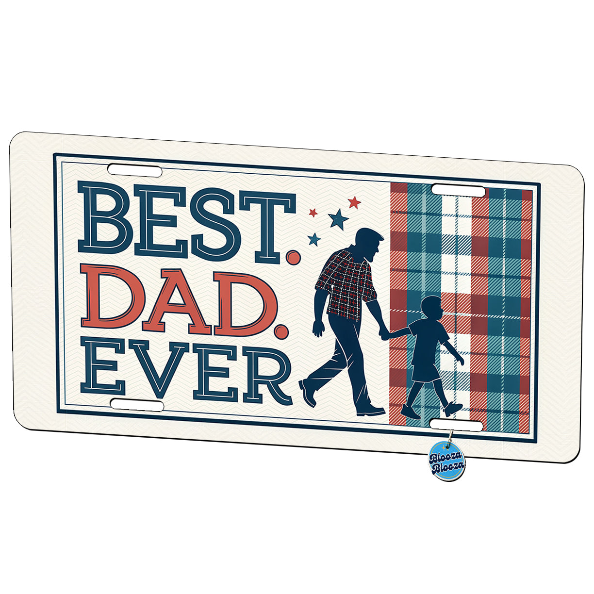 Best Dad Ever Father's Day Metal Vanity Novelty Tag License Plate for Trucks Cars SUVs