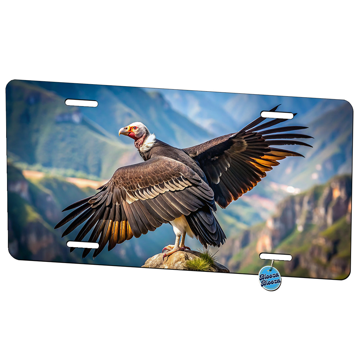 Condor on Mountain Top Metal Vanity Novelty Tag License Plate for Trucks Cars SUVs