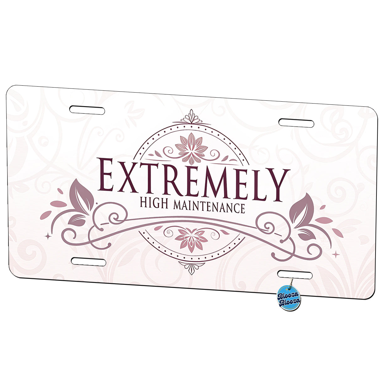 Extremely High Maintenance Funny Elegant Metal Vanity Novelty Tag License Plate for Trucks Cars SUVs
