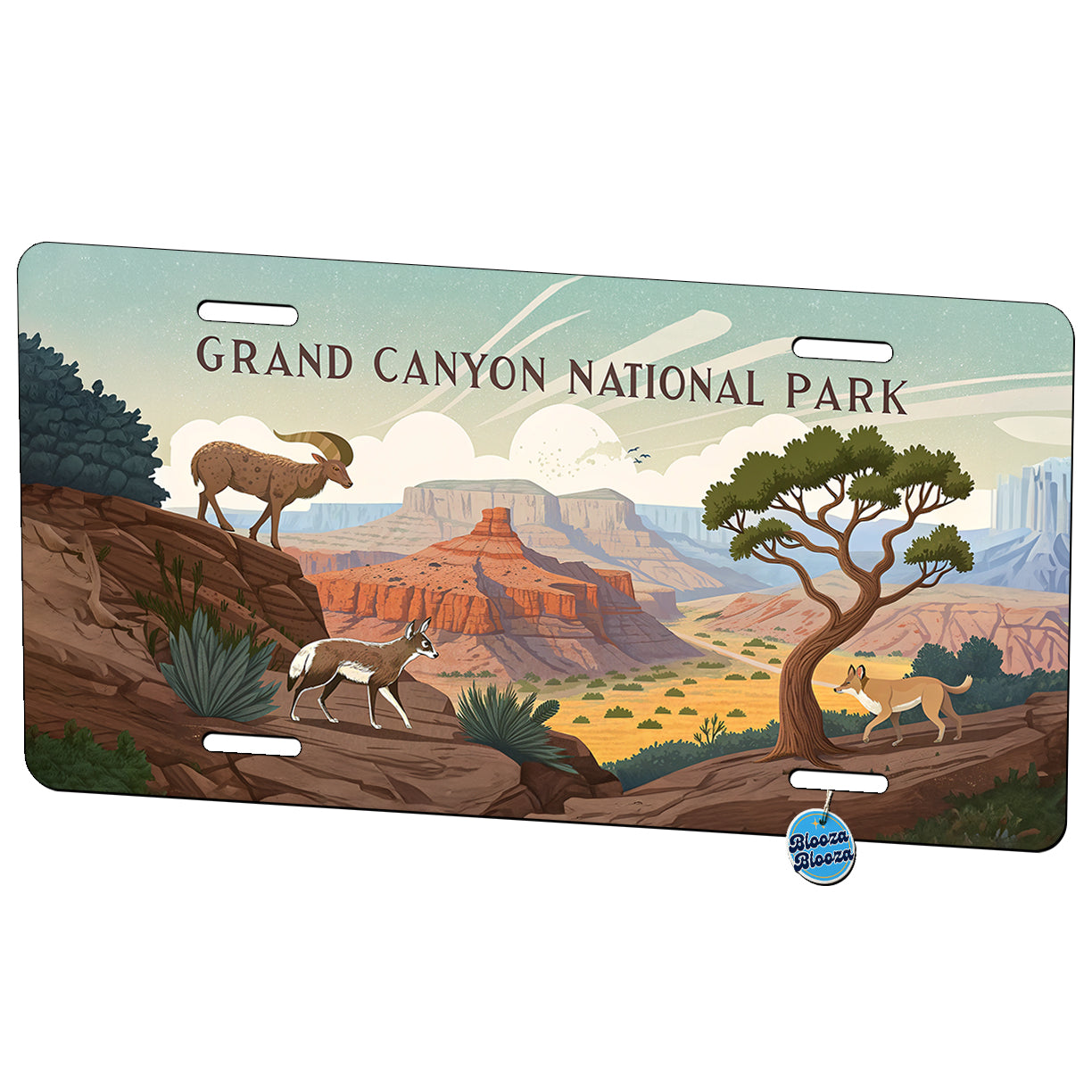 Grand Canyon National Park Animals Metal Vanity Novelty Tag License Plate for Trucks Cars SUVs