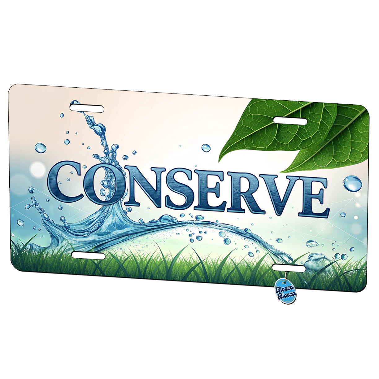 Conserve Water Recycle Conservation Metal Vanity Novelty Tag License Plate for Trucks Cars SUVs