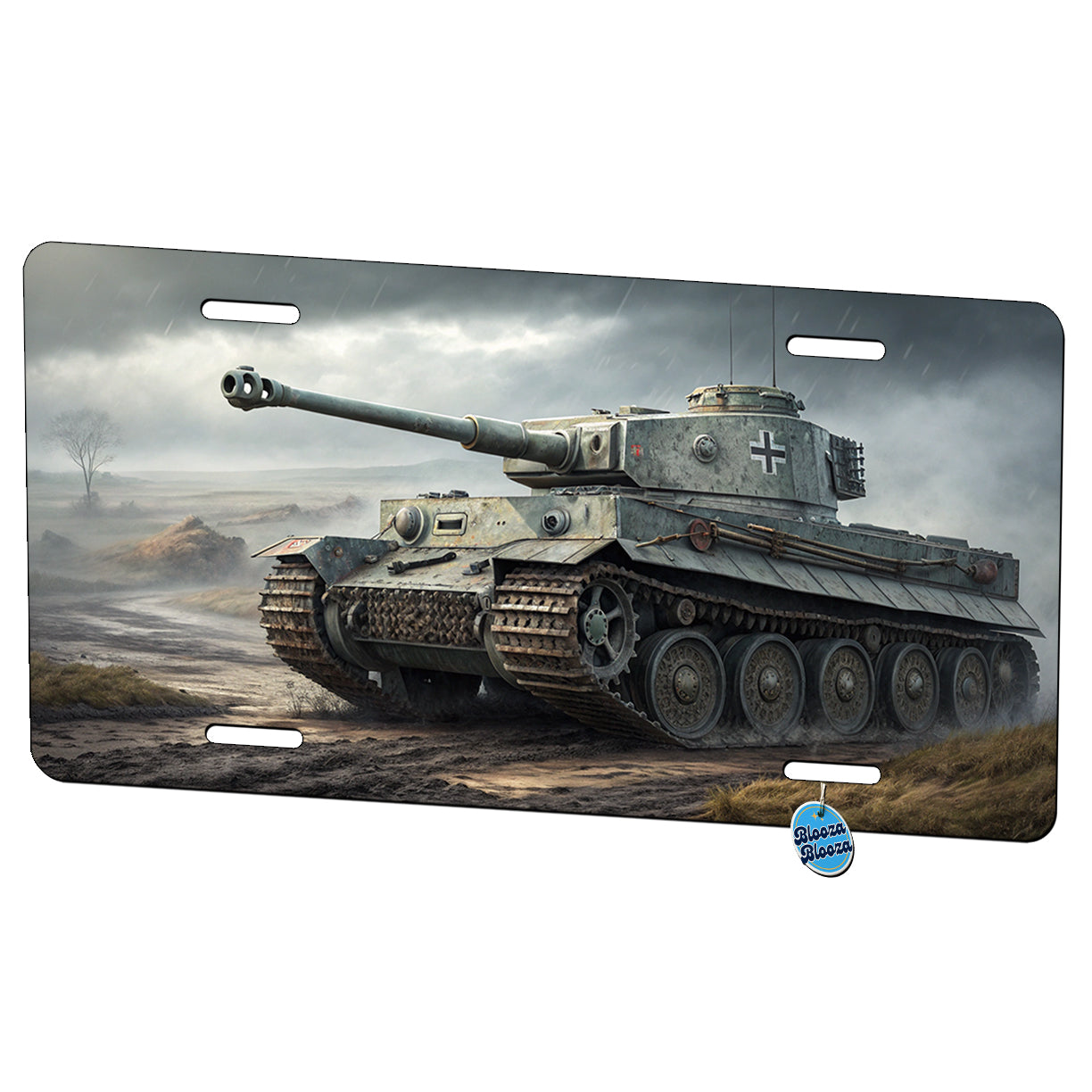 German Tiger WWII Tank Metal Vanity Novelty Tag License Plate for Trucks Cars SUVs