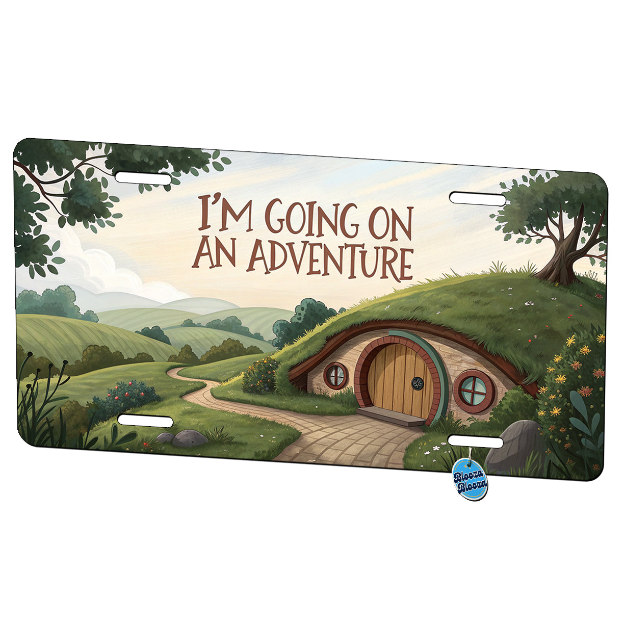 I'm Going On An Adventure Metal Vanity Novelty Tag License Plate for Trucks Cars SUVs