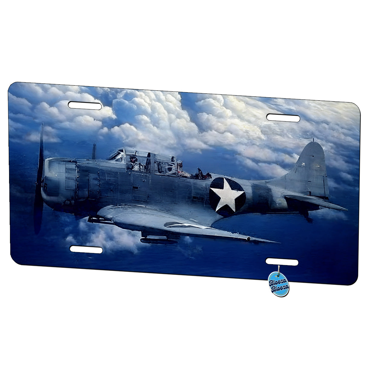 SBD Dauntless WWII United States Navy Dive Bomber Carrier Plane Metal Vanity Novelty Tag License Plate for Trucks Cars SUVs
