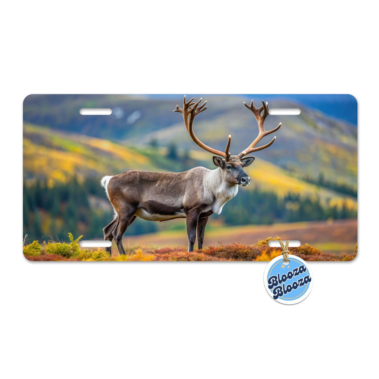 Caribou Reindeer Photo Metal Vanity Novelty Tag License Plate for Trucks Cars SUVs