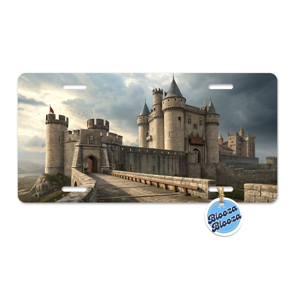 Castle Medieval Fantasy Metal Vanity Novelty Tag License Plate for Trucks Cars SUVs