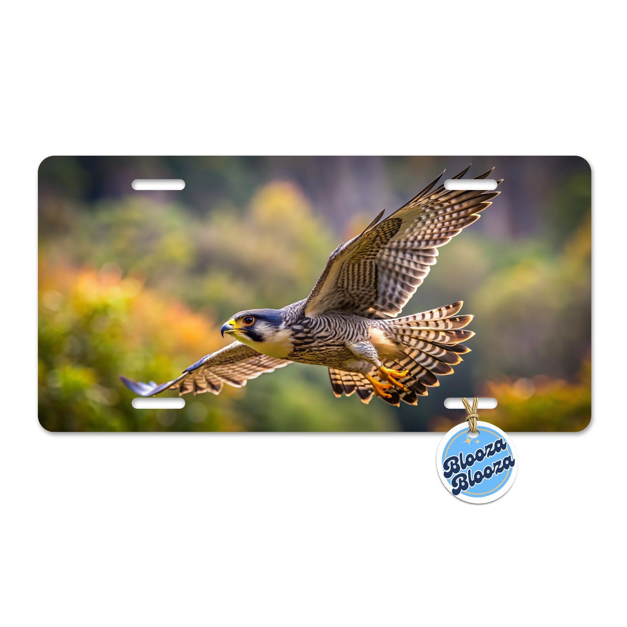 Falcon Raptor in Flight Metal Vanity Novelty Tag License Plate for Trucks Cars SUVs