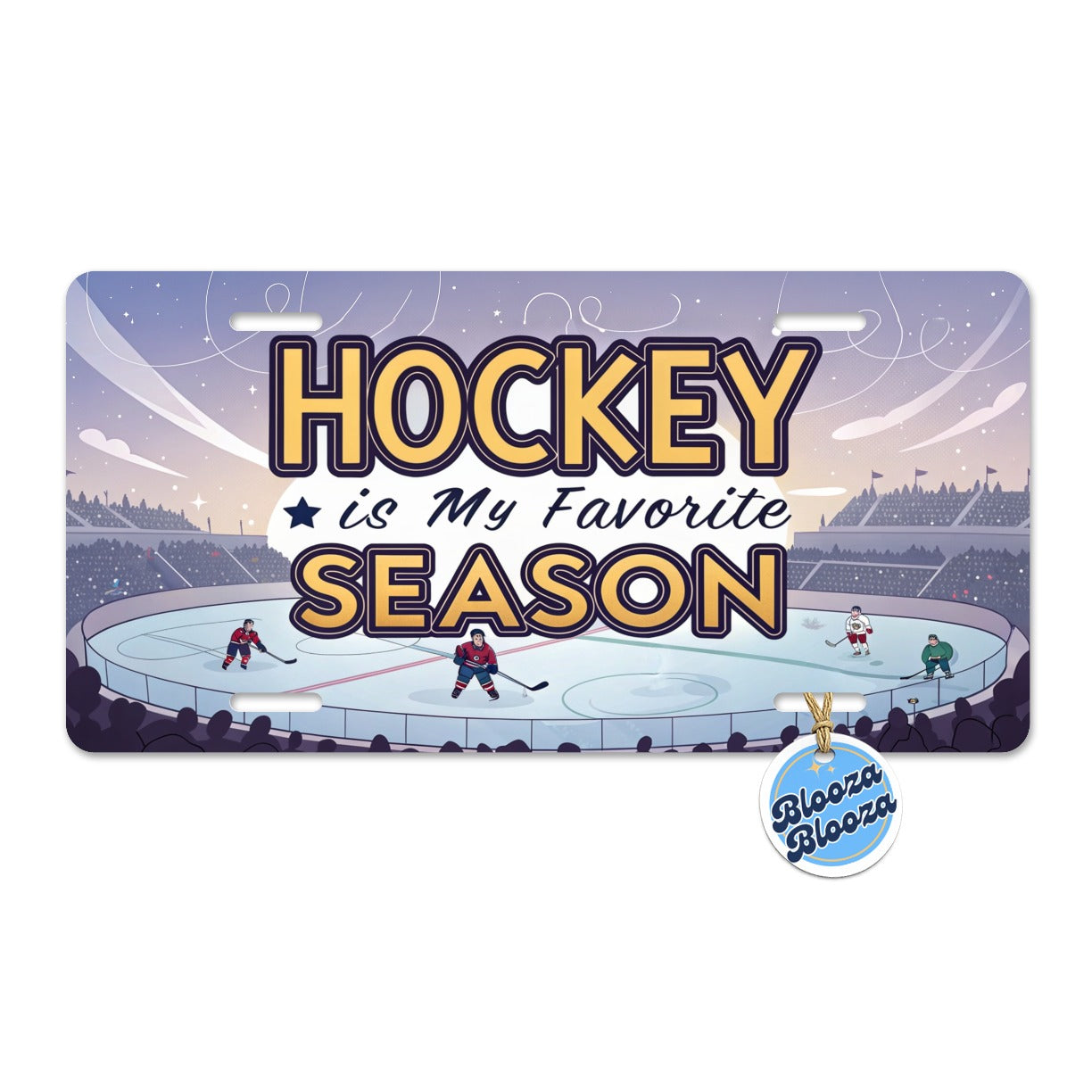 Hockey is My Favorite Season Funny Metal Vanity Novelty Tag License Plate for Trucks Cars SUVs