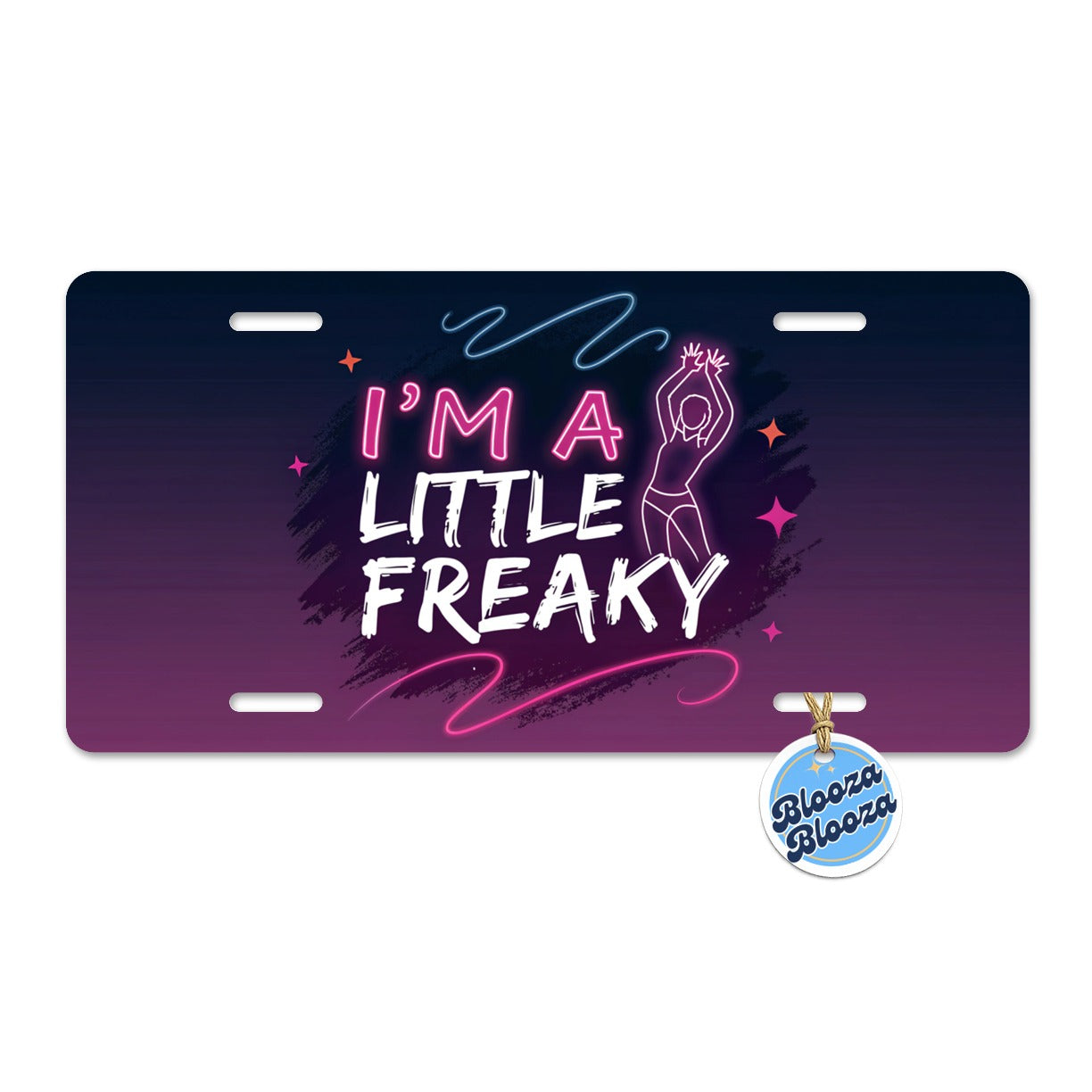 I'm a Little Freaky Funny Metal Vanity Novelty Tag License Plate for Trucks Cars SUVs