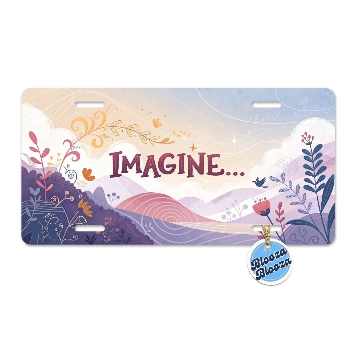 Imagine Inspirational Metal Vanity Novelty Tag License Plate for Trucks Cars SUVs