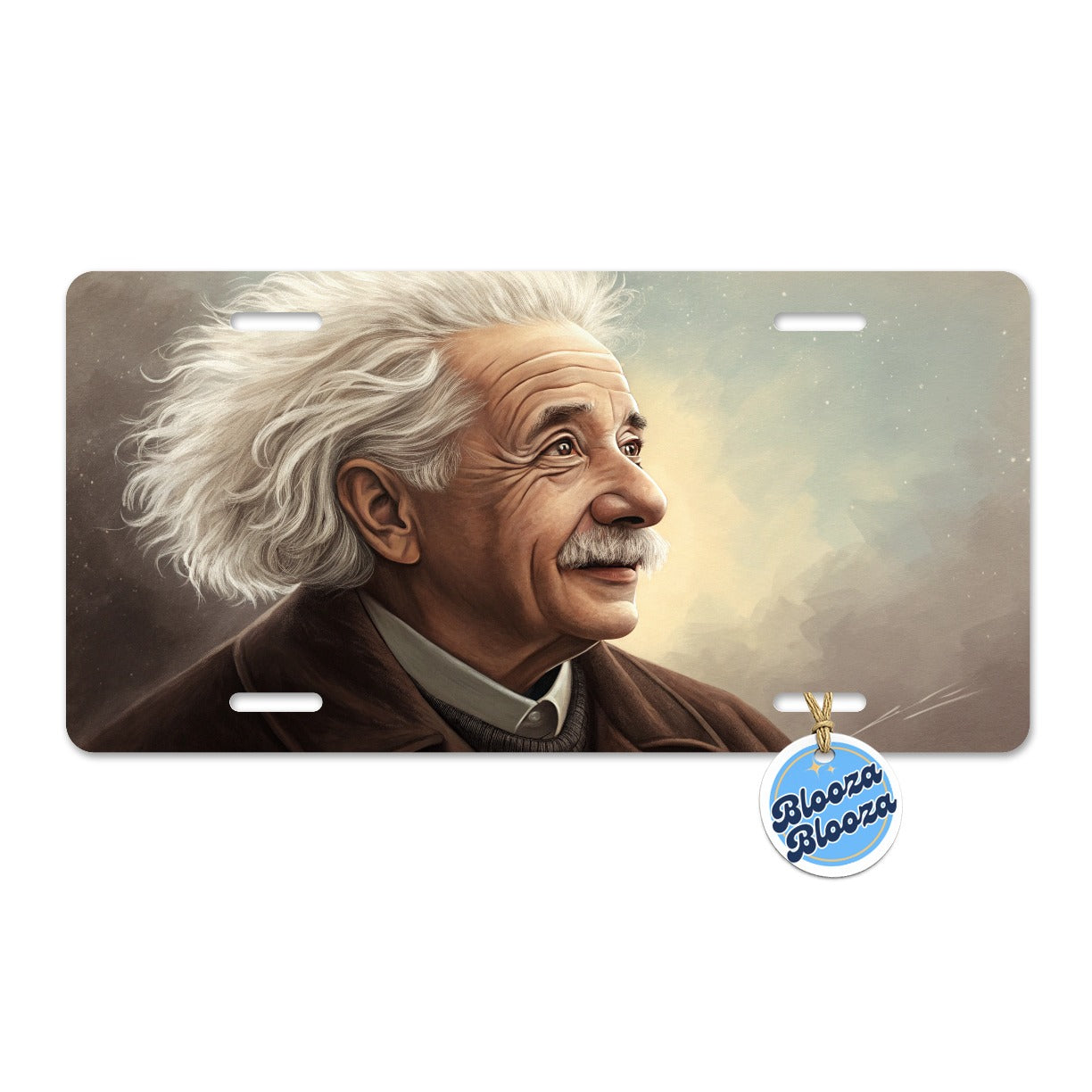 Albert Einstein Vintage Scientist Metal Vanity Novelty Tag License Plate for Trucks Cars SUVs