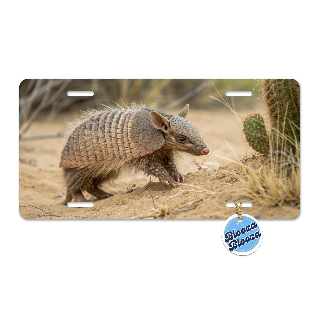 Armadillo in Nature Metal Vanity Novelty Tag License Plate for Trucks Cars SUVs