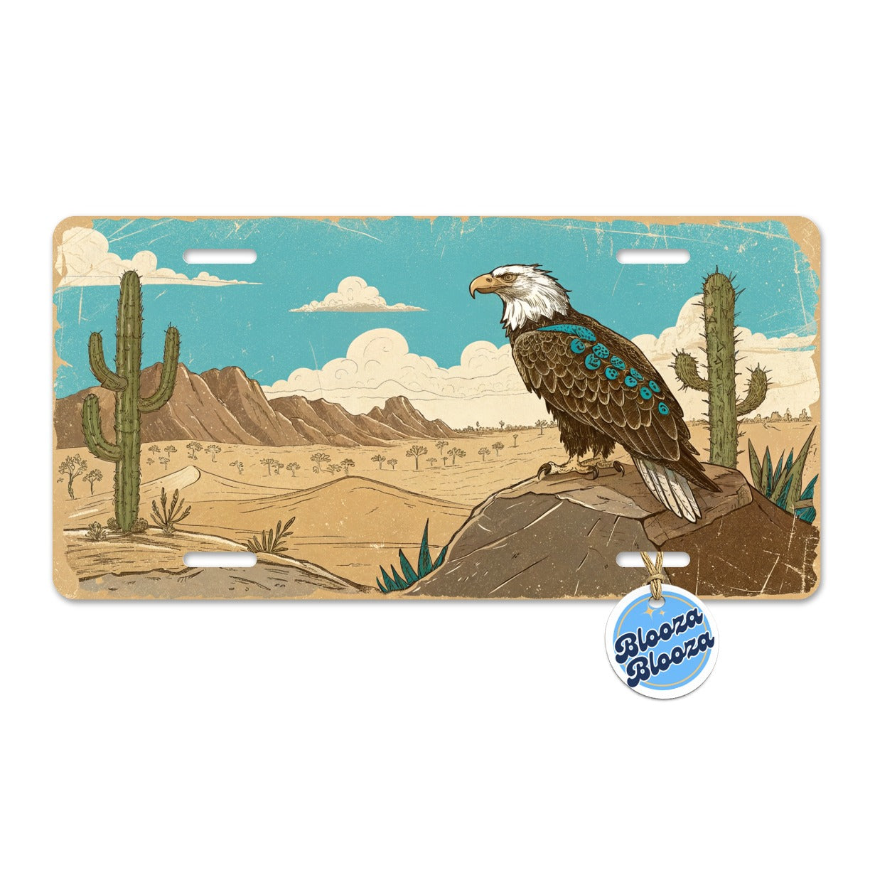 Bald Eagle of the Southwest Desert Metal Vanity Novelty Tag License Plate for Trucks Cars SUVs