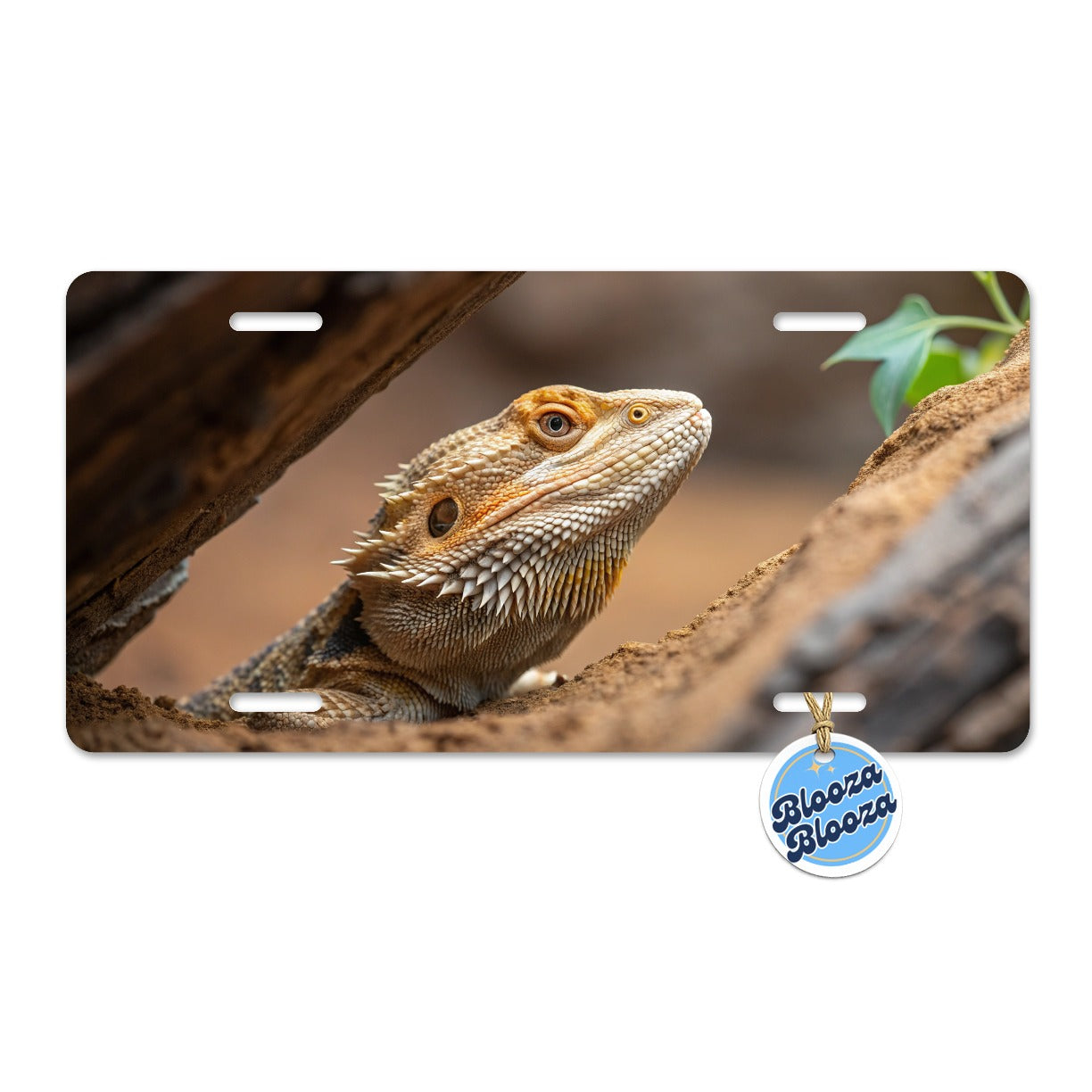 Bearded Dragon Lizard Wildlife Metal Vanity Novelty Tag License Plate for Trucks Cars SUVs