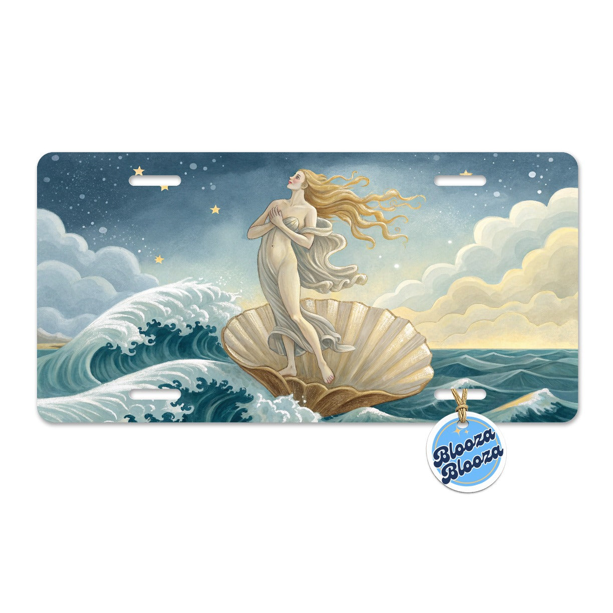 Birth Of Venus Art Inspired Metal Vanity Novelty Tag License Plate for Trucks Cars SUVs