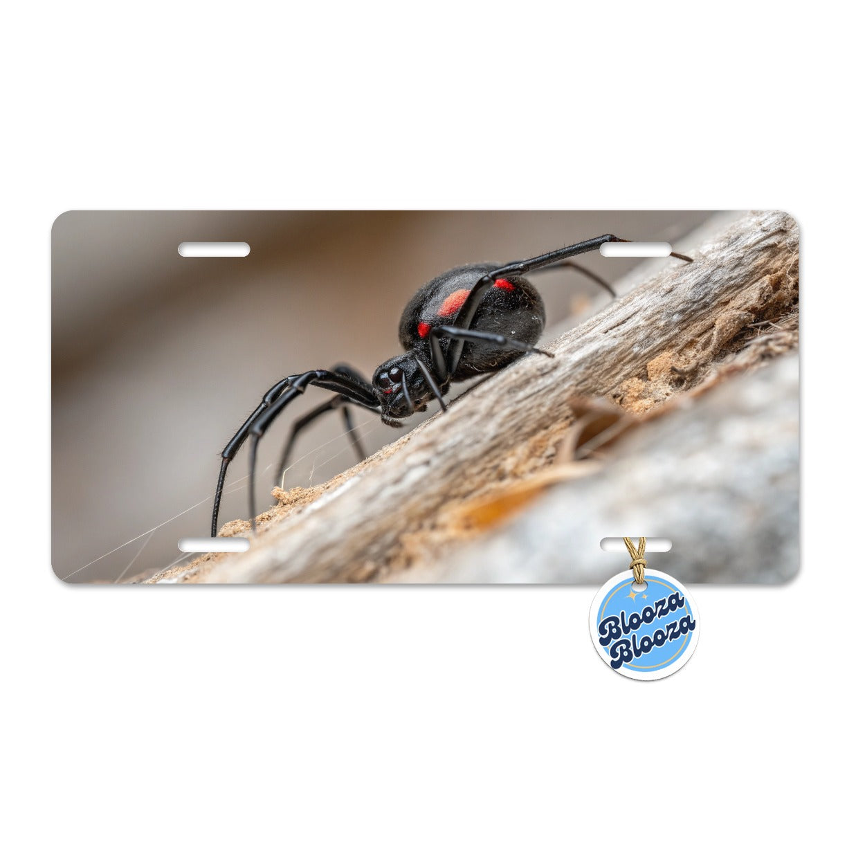 Black Widow Spider Arachnid Metal Vanity Novelty Tag License Plate for Trucks Cars SUVs
