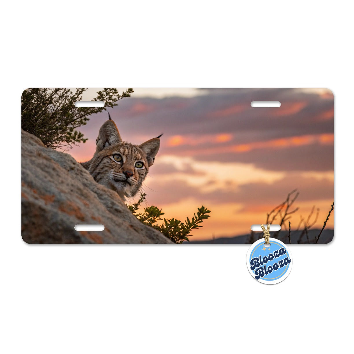 Bobcat At Sunset Metal Vanity Novelty Tag License Plate for Trucks Cars SUVs