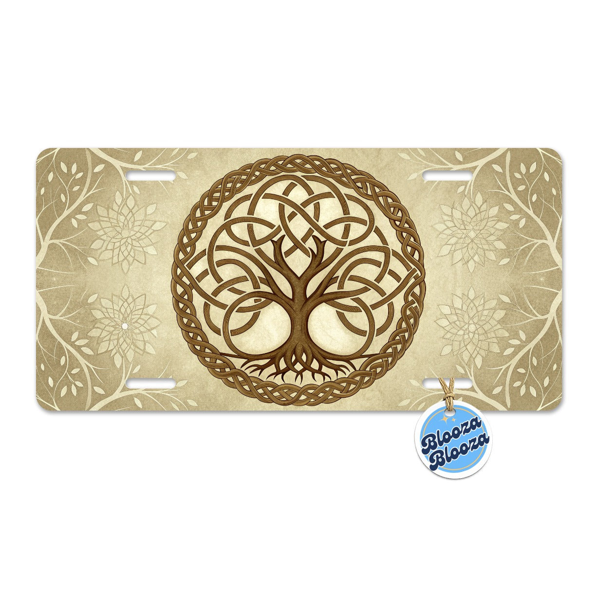 Irish Celtic Knot Heritage Tree of Life Metal Vanity Novelty Tag License Plate for Trucks Cars SUVs