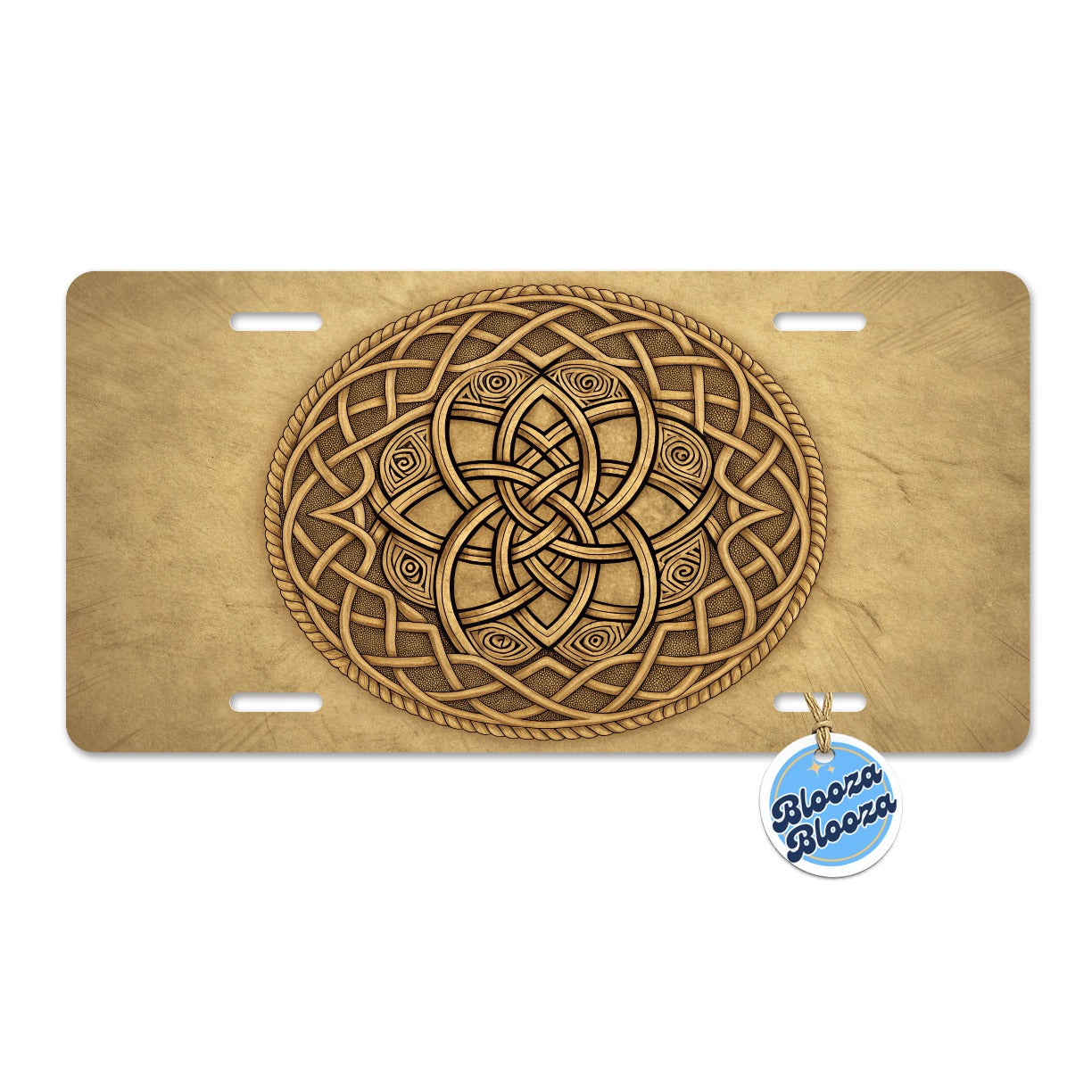 Irish Celtic Knot Mandala Metal Vanity Novelty Tag License Plate for Trucks Cars SUVs