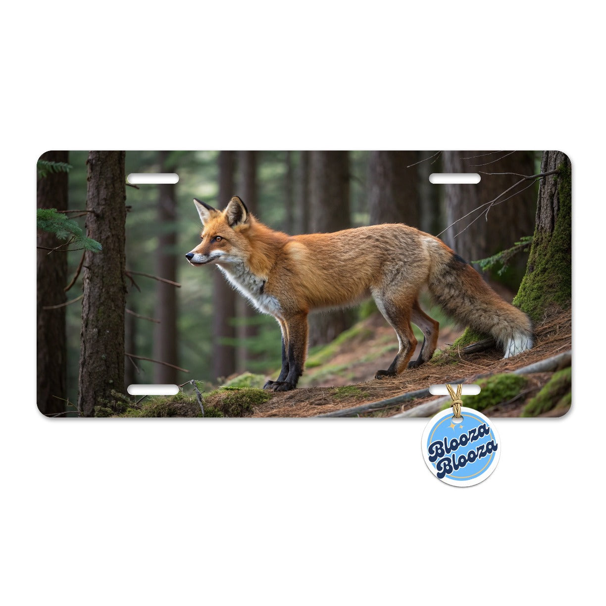Japanese Fox Forest Metal Vanity Novelty Tag License Plate for Trucks Cars SUVs