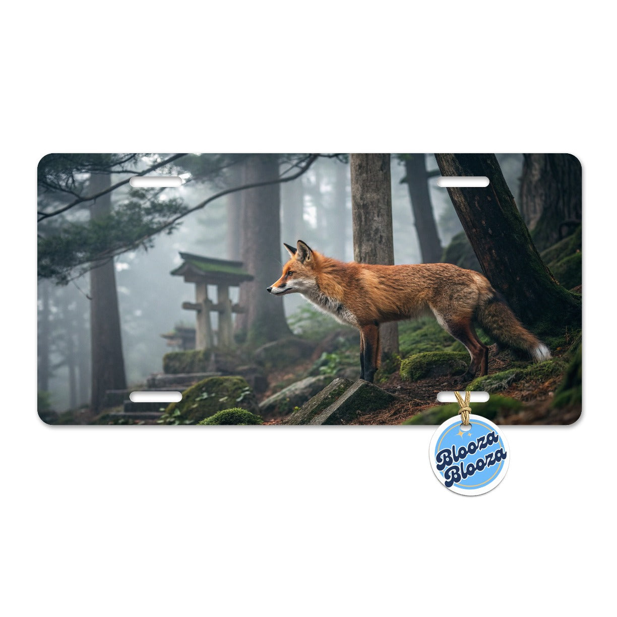 Japanese Fox Woodland Metal Vanity Novelty Tag License Plate for Trucks Cars SUVs