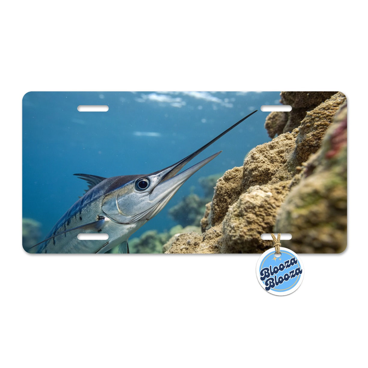 Swordfish Deep Sea Reef Metal Vanity Novelty Tag License Plate for Trucks Cars SUVs