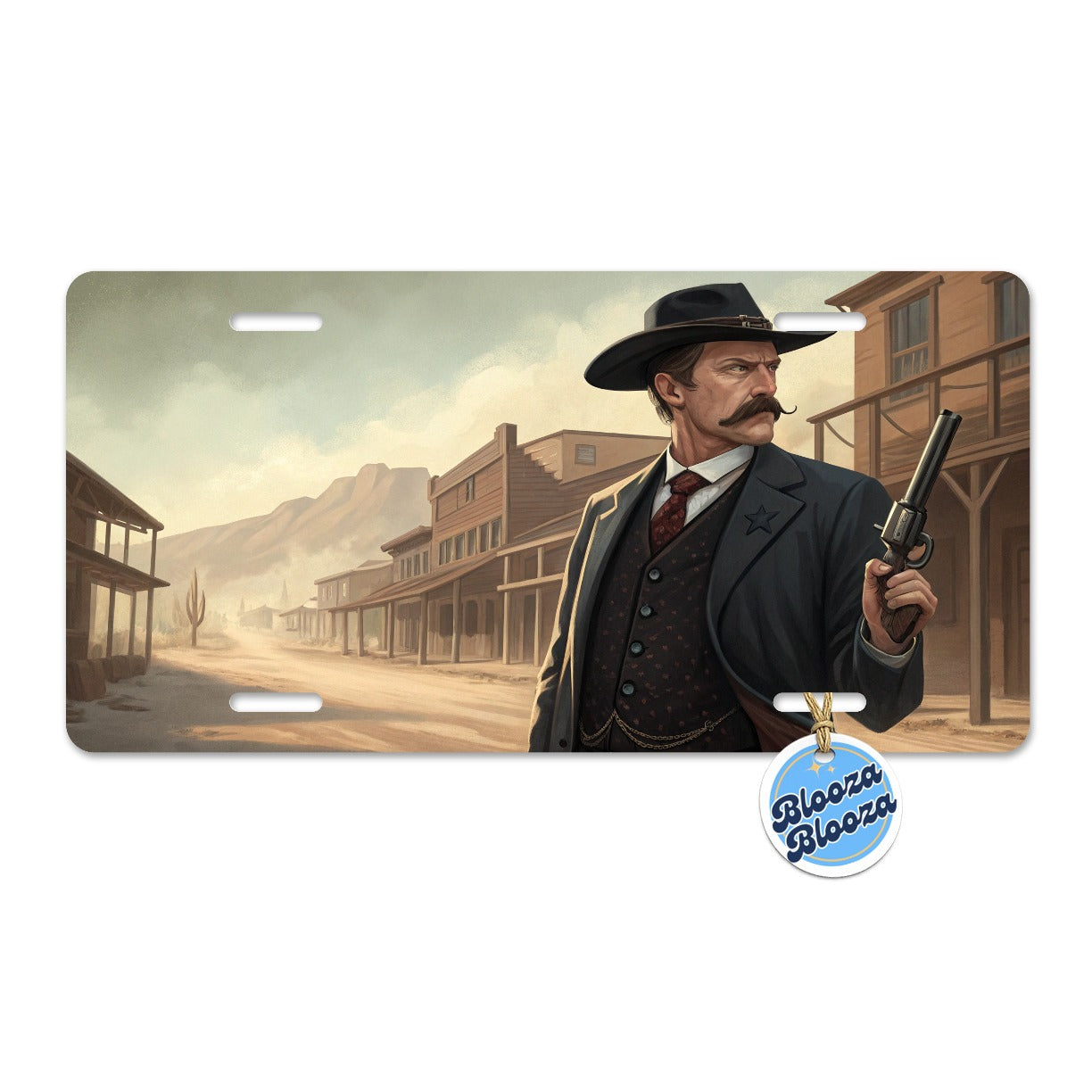 Wyatt Earp Frontier Gunslinger Metal Vanity Novelty Tag License Plate for Trucks Cars SUVs