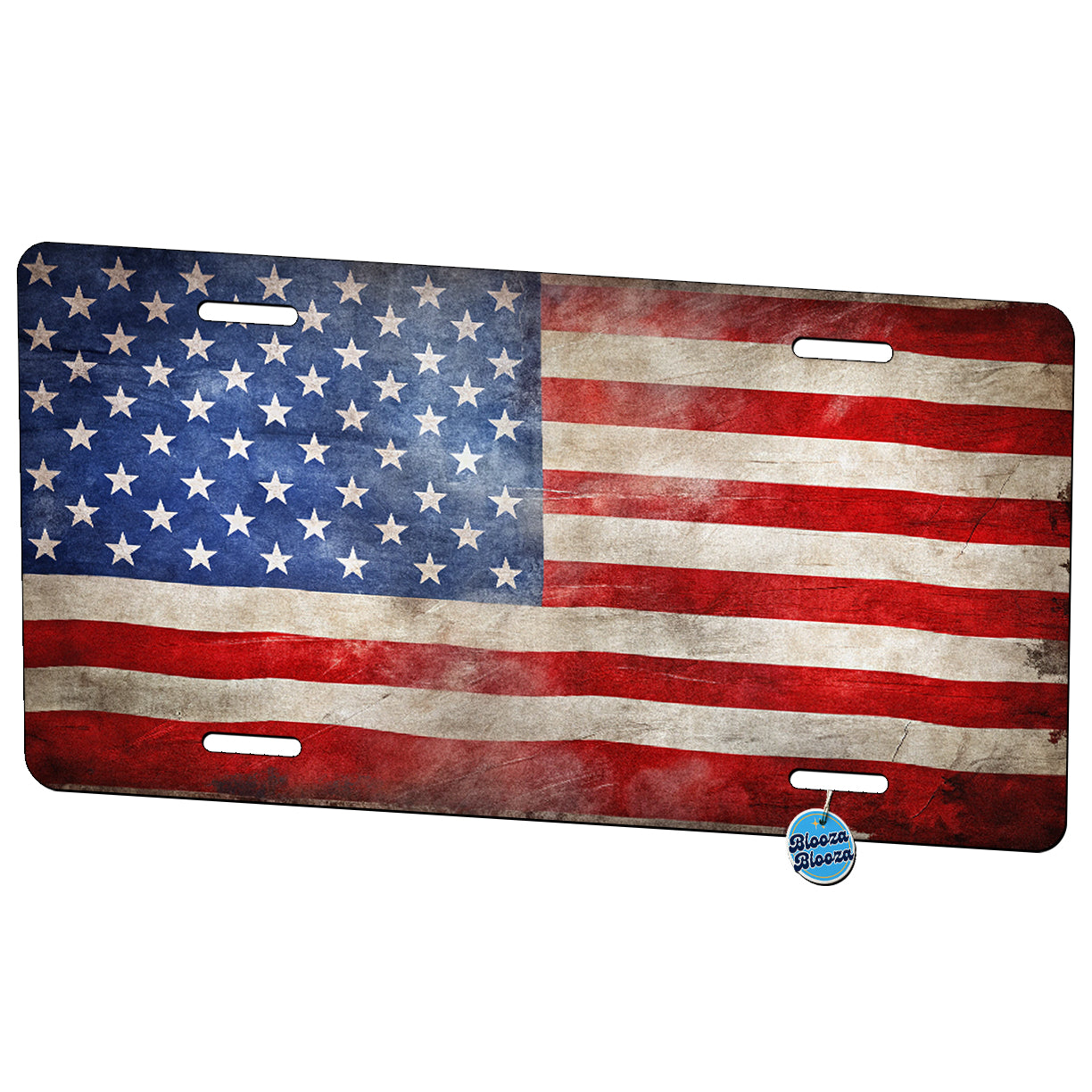 American Flag Distressed USA United States Metal Vanity Novelty Tag License Plate for Trucks Cars SUVs