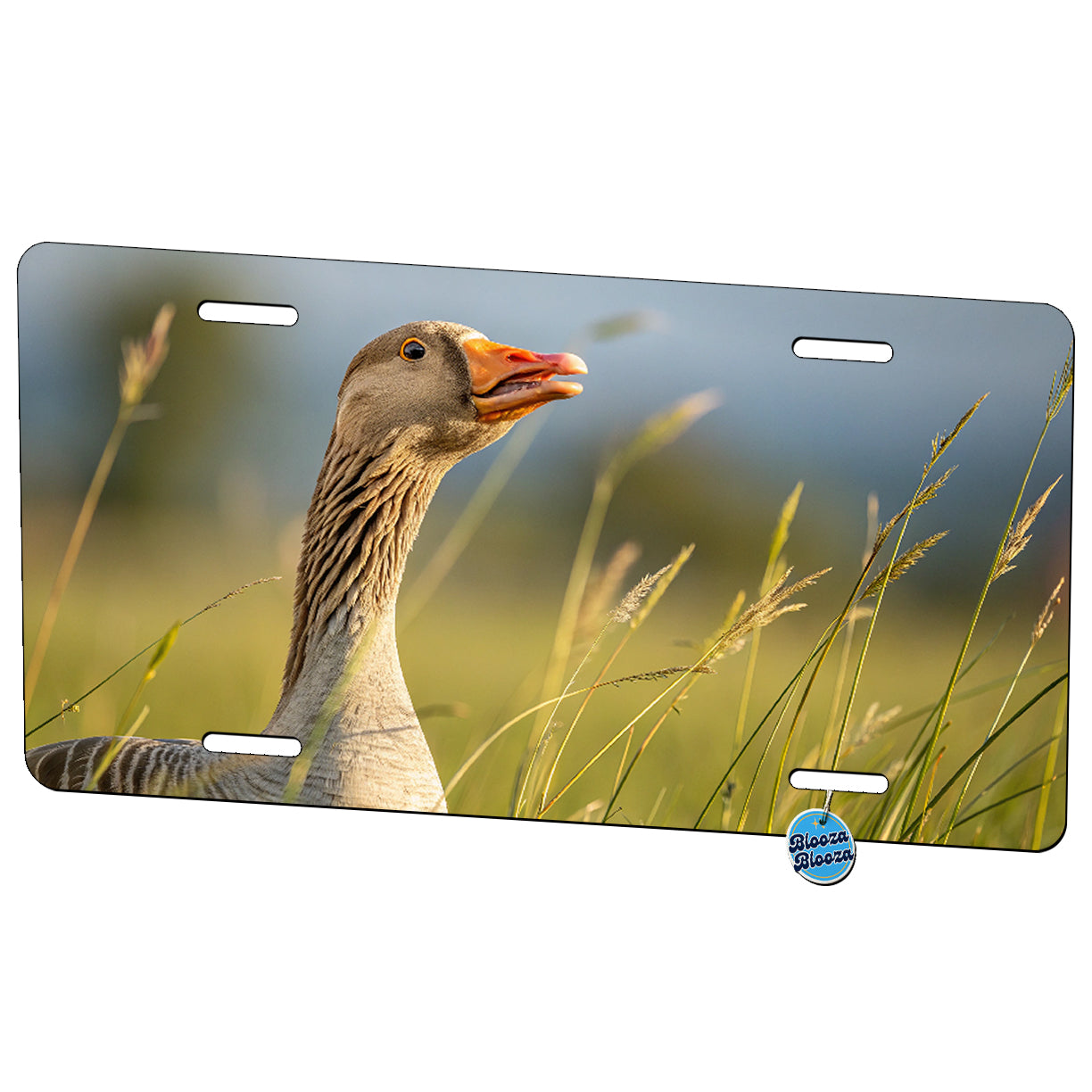 Goose In Grass Metal Vanity Novelty Tag License Plate for Trucks Cars SUVs