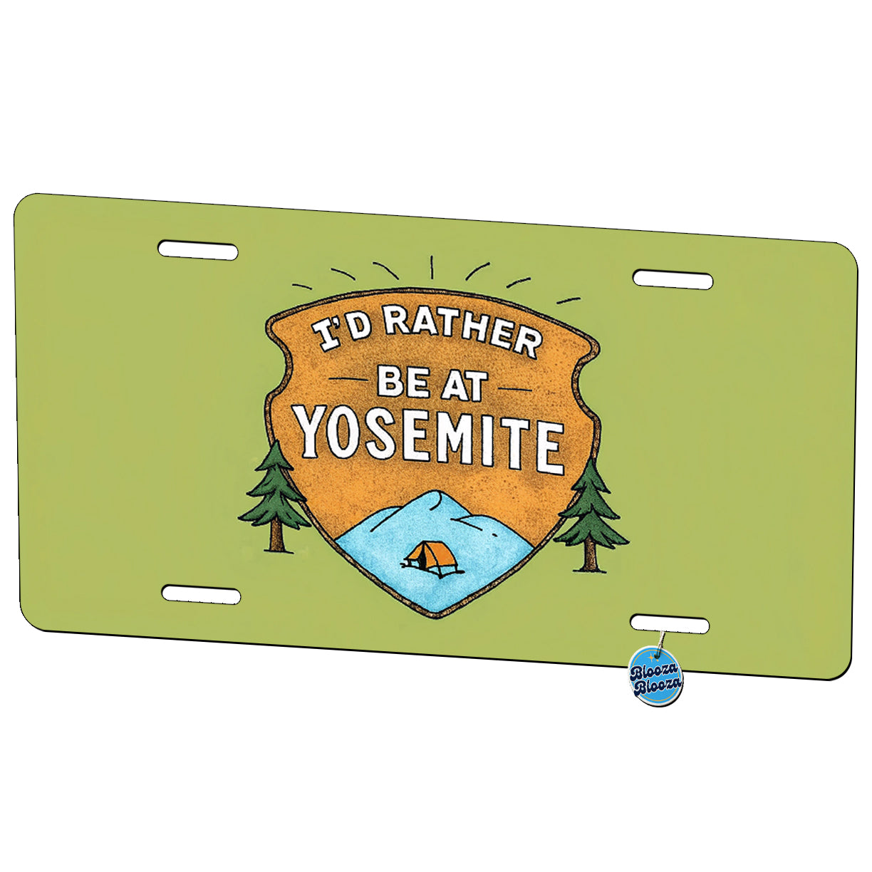 I'd Rather Be At Yosemite National Park Travel Metal Vanity Novelty Tag License Plate for Trucks Cars SUVs