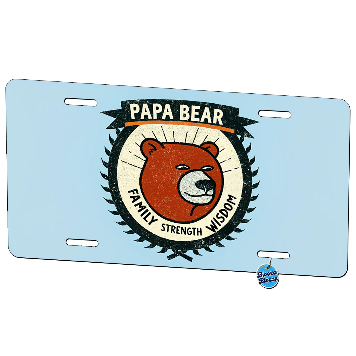 Papa Bear Funny Metal Vanity Novelty Tag License Plate for Trucks Cars SUVs