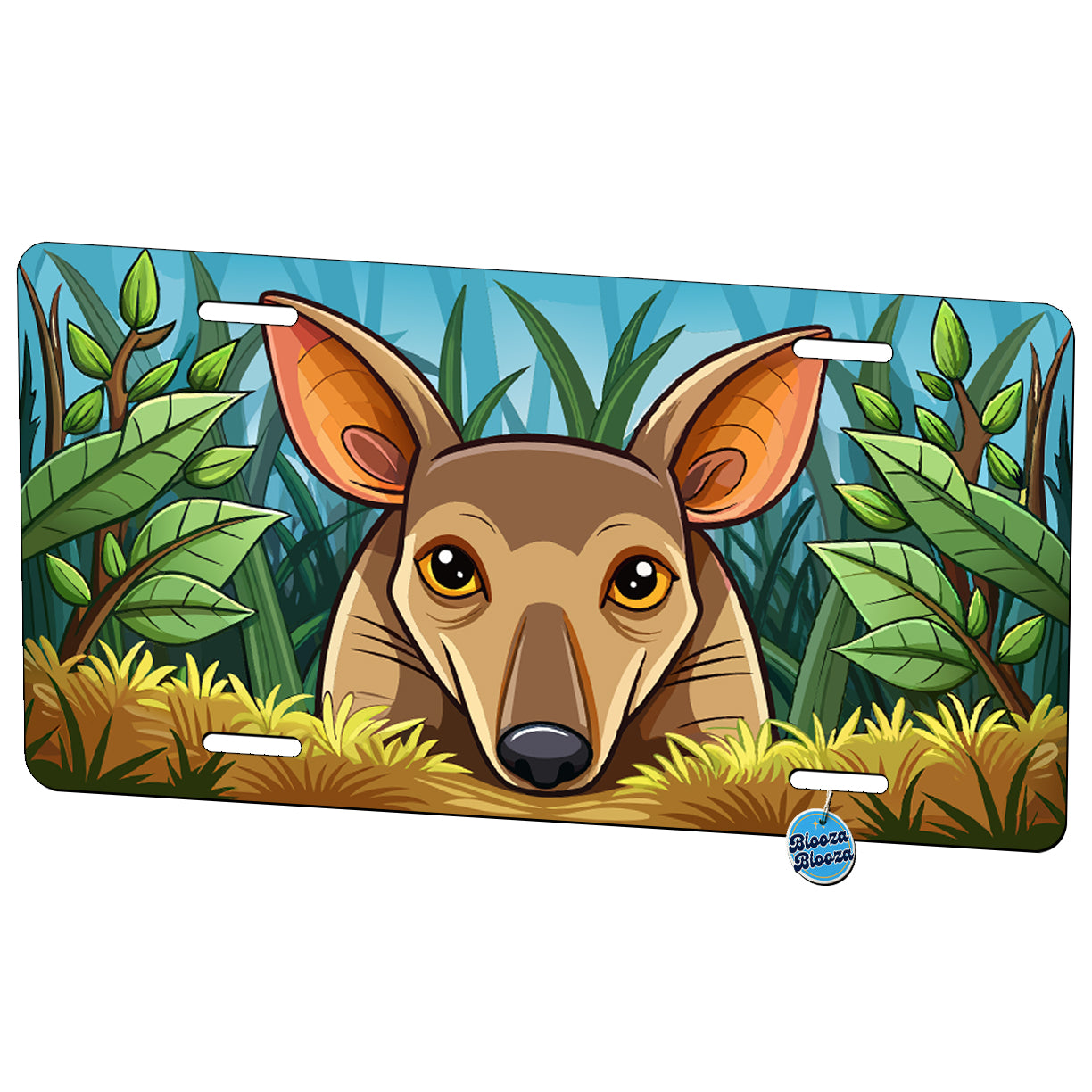 Peeking Aardvark Metal Vanity Novelty Tag License Plate for Trucks Cars SUVs