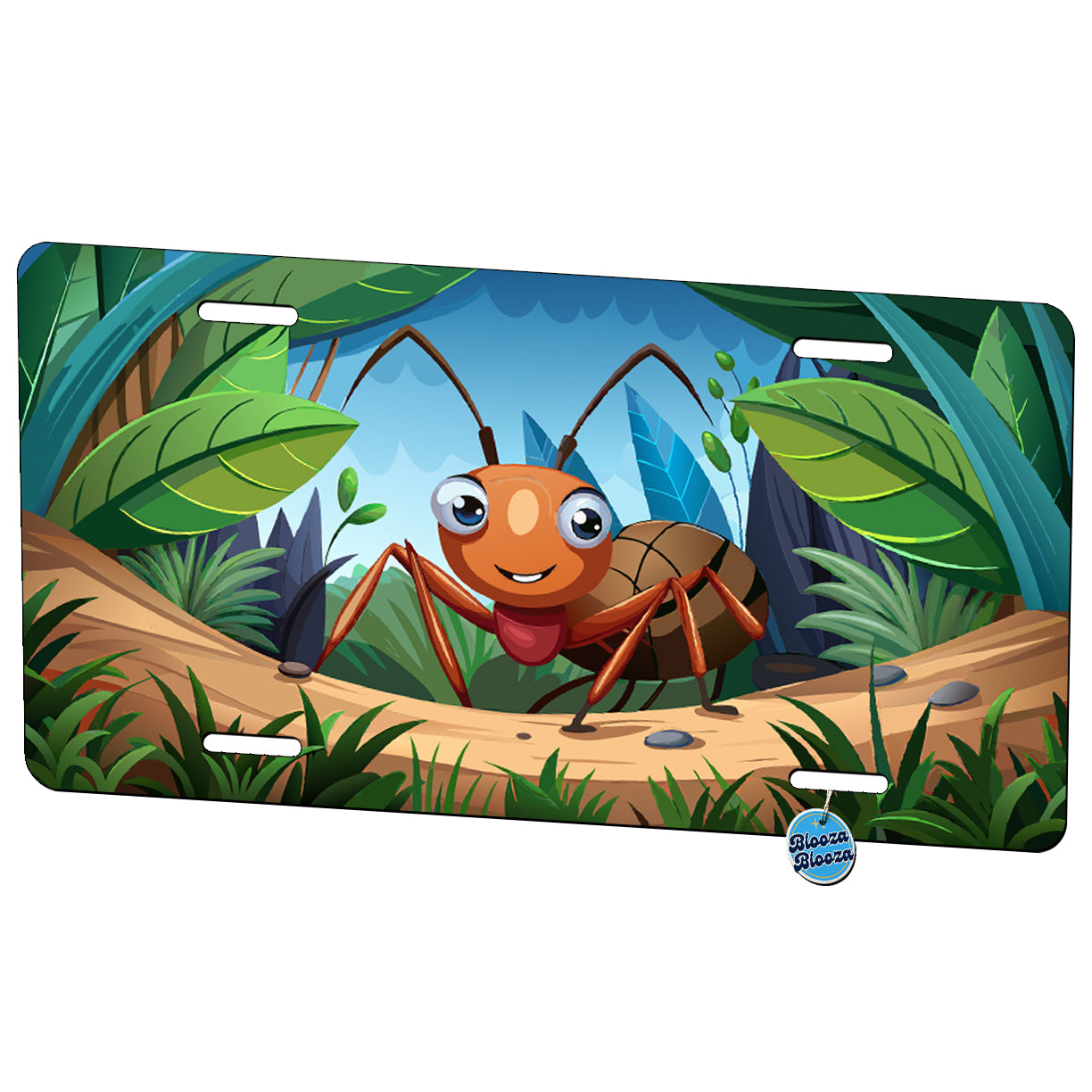 Peeking Ant Metal Vanity Novelty Tag License Plate for Trucks Cars SUVs